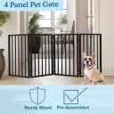 Pet Gate - 4-Panel Indoor Foldable Dog Fence for Stairs