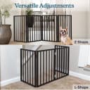 Pet Gate - 4-Panel Indoor Foldable Dog Fence for Stairs