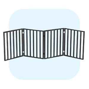 Pet Gate - 4-Panel Indoor Foldable Dog Fence for Stairs — Retractable Gate