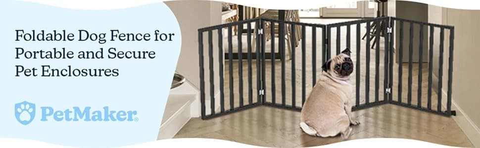 Pet Gate - 4-Panel Indoor Foldable Dog Fence for Stairs — collection imagery