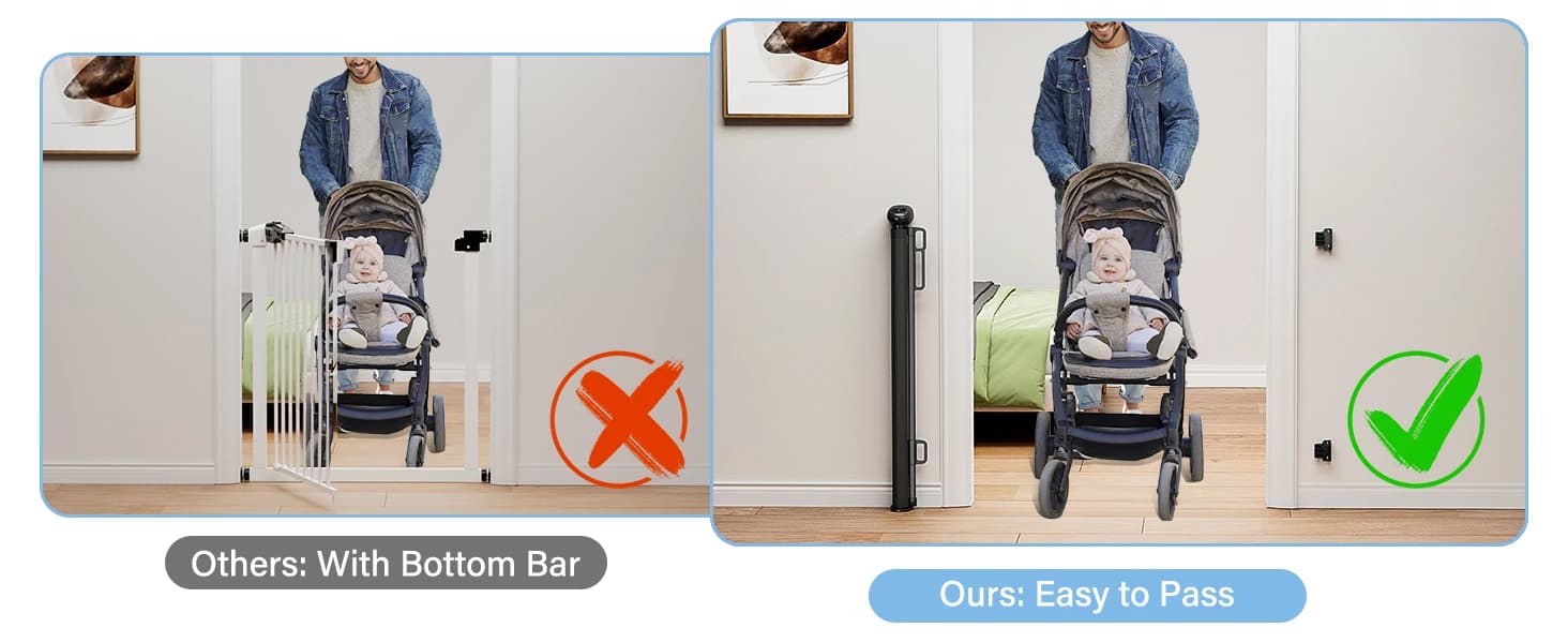 Retractable Baby Gates for Stairs and Doorways — Difference with Traditional Baby Gate