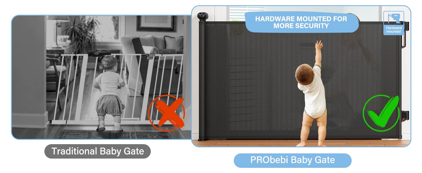 Retractable Baby Gates for Stairs and Doorways — Difference with Traditional Baby Gate