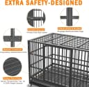 48 inch Heavy Duty Indestructible and Escape-Proof Dog Crate Cage Kennel for Large Dogs