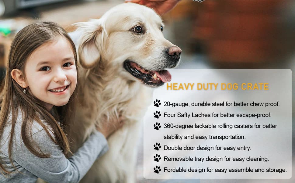 48 inch Heavy Duty Indestructible and Escape-Proof Dog Crate Cage Kennel for Large Dogs — Why Choose this Heavy-Duty Dog Crate?