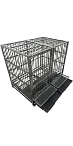 48 inch Heavy Duty Indestructible and Escape-Proof Dog Crate Cage Kennel for Large Dogs — product details