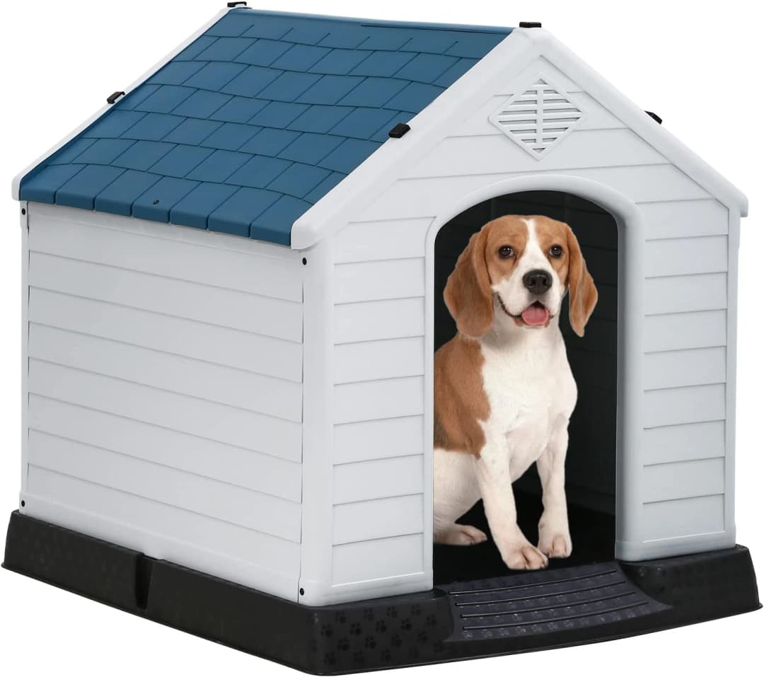 Dog House | 28" L x 26" W x 28" H | Blue