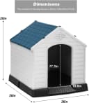 Dog House | 28" L x 26" W x 28" H | Blue