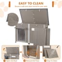 55" Extra XL Wooden Outdoor Dog House with Iron Frame for Large Dogs
