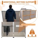 55" Extra XL Wooden Outdoor Dog House with Iron Frame for Large Dogs