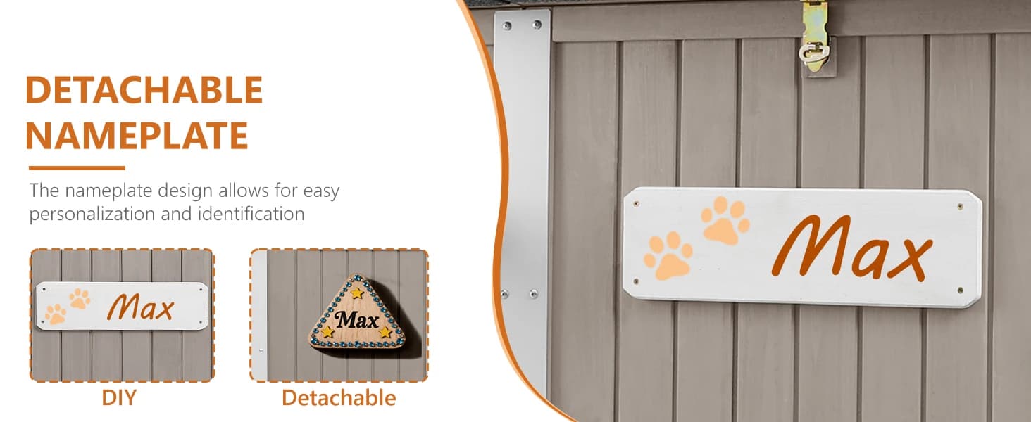 55" Extra XL Wooden Outdoor Dog House with Iron Frame for Large Dogs — collection imagery