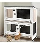 55" Extra XL Wooden Outdoor Dog House with Iron Frame for Large Dogs — collection imagery