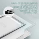 Pet Door for Wall,3-Flap — Steel Frame and Telescoping Tunnel