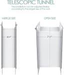 Pet Door for Wall,3-Flap — Steel Frame and Telescoping Tunnel