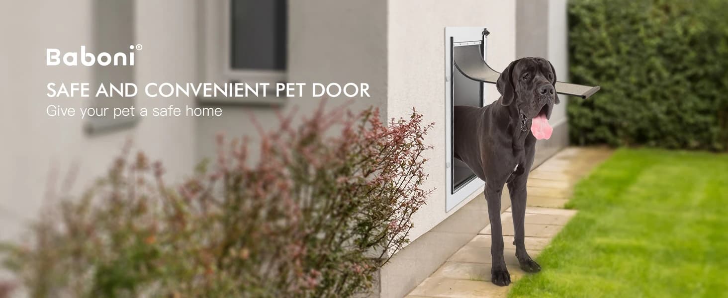 Pet Door for Wall,3-Flap — Steel Frame and Telescoping Tunnel — collection imagery