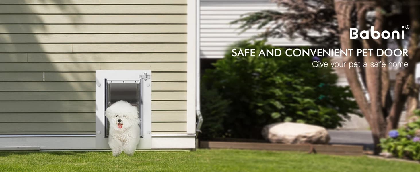 Pet Door for Wall,3-Flap — Steel Frame and Telescoping Tunnel — collection imagery