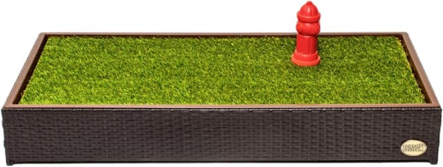 Standard Dog Grass Pad - Indoor Dog Potty with Artificial Grass and Self-Draining Tray - Reusable Dog Potty for