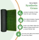 Standard Dog Grass Pad - Indoor Dog Potty with Artificial Grass and Self-Draining Tray - Reusable Dog Potty for