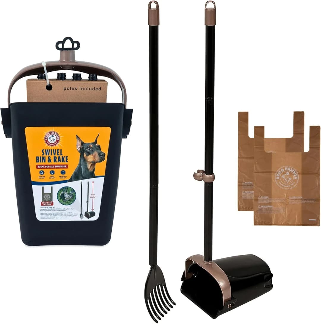 Swivel Bin and Rake Dog Pooper Scooper
