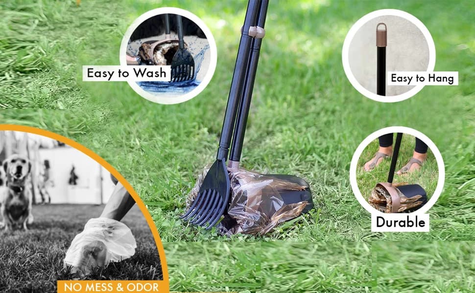 Swivel Bin and Rake Dog Pooper Scooper — product details