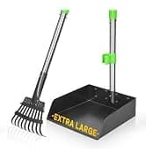 Pooper Scooper — Dog Pooper Scooper Long Handle Stainless Metal Tray and Rake for Medium Small Dogs Heavy Duty — collection imagery