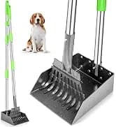 Pooper Scooper — Dog Pooper Scooper Long Handle Stainless Metal Tray and Rake for Medium Small Dogs Heavy Duty — collection imagery