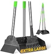 Pooper Scooper — Dog Pooper Scooper Long Handle Stainless Metal Tray and Rake for Medium Small Dogs Heavy Duty — collection imagery