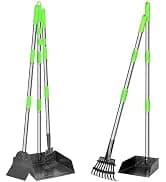 Pooper Scooper — Dog Pooper Scooper Long Handle Stainless Metal Tray and Rake for Medium Small Dogs Heavy Duty — collection imagery