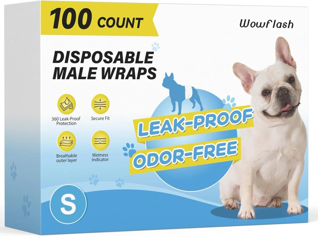 100 Count Dog Belly Bands for Male Dogs