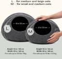 Cat Cave - Merino Wool Bed for Indoor Cats (Dark Gray