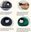 Cat Cave - Merino Wool Bed for Indoor Cats (Dark Gray