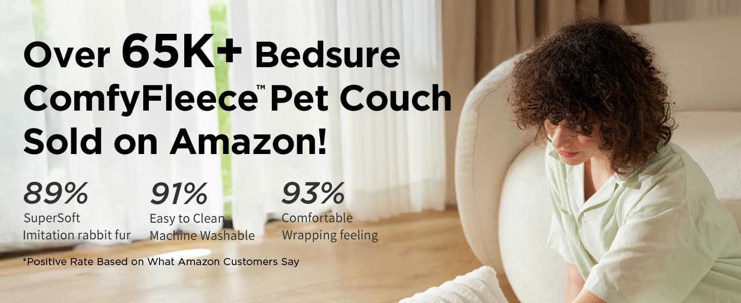 ComfyFleece Shown on TV Fluffy Cute Cat Couch for Pets — 24in — product details