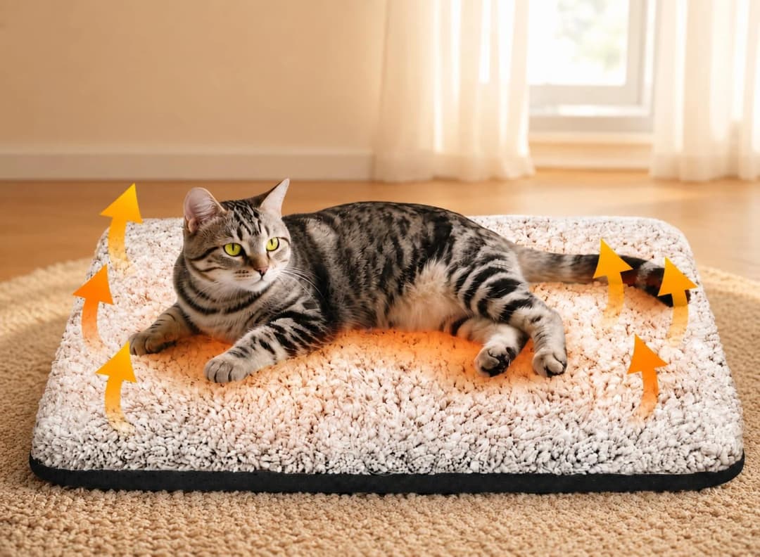Self Warming Cat Bed — 2.0 Upgraded Thermal Mat for Indoor Cats