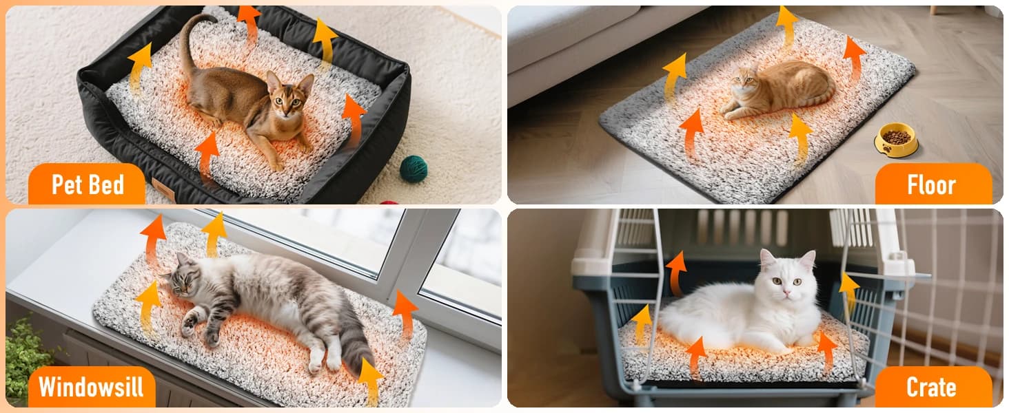 Self Warming Cat Bed — 2.0 Upgraded Thermal Mat for Indoor Cats — product details