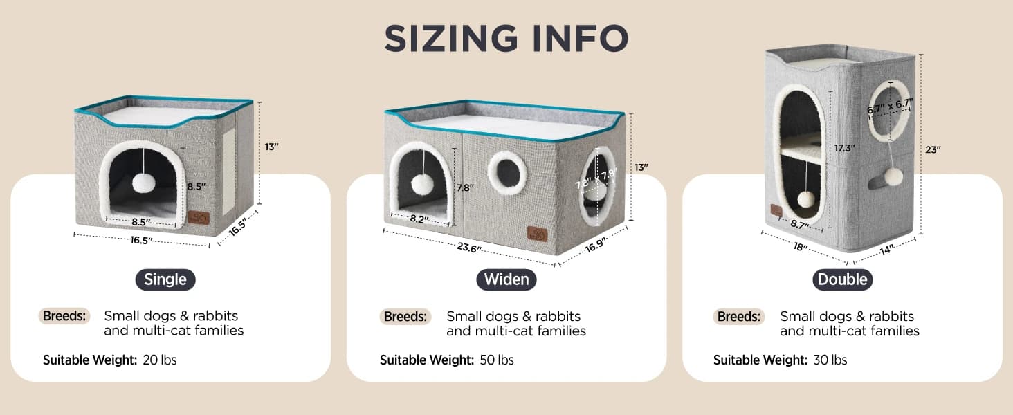 Cat House Bed for Indoor Cats with Fluffy Ball and Scratch Pad — product details