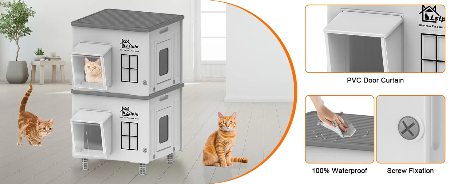Indestructible Heated Cat House for Outside Cats Winter — product details