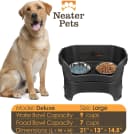 Neater Feeder Deluxe Mess Proof Dog Bowls Elevated for Large Dogs Over 40 lbs — Made in USA