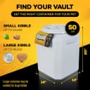 Vittles Vault Airtight Pet Food Storage Container + Scoop — Fits Up to 50lbs