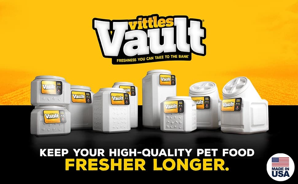 Vittles Vault Airtight Pet Food Storage Container + Scoop — Fits Up to 50lbs — product details
