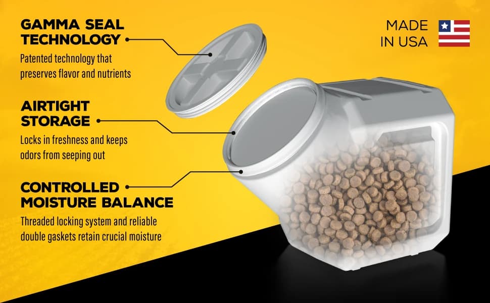 Vittles Vault Airtight Pet Food Storage Container + Scoop — Fits Up to 50lbs — product details