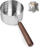 Dog-Cat Food-Scoop Measuring-Cup - 304 stainless steel material. 1-Cup capacity. Precision scale measurements