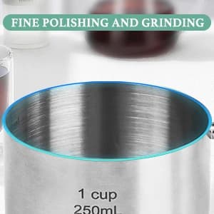 Dog-Cat Food-Scoop Measuring-Cup - 304 stainless steel material. 1-Cup capacity. Precision scale measurements — collection imagery