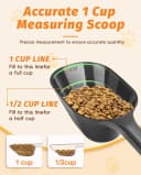 2 PACK Dog Food Scoop — 1 Cup Capacity Pet Food Scoop For Dog and Cat