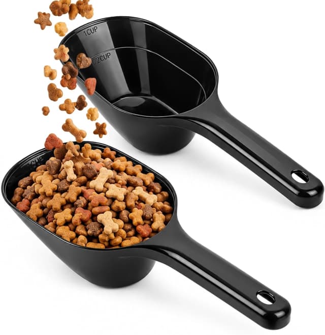 2 PACK Dog Food Scoop — 1 Cup Capacity Pet Food Scoop For Dog and Cat