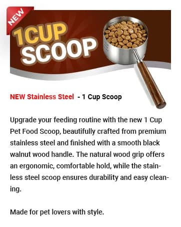 2 PACK Dog Food Scoop — 1 Cup Capacity Pet Food Scoop For Dog and Cat — collection imagery