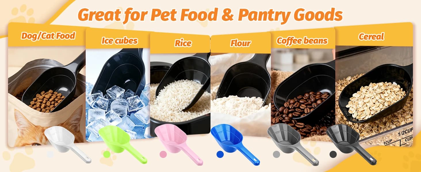 2 PACK Dog Food Scoop — 1 Cup Capacity Pet Food Scoop For Dog and Cat — product details