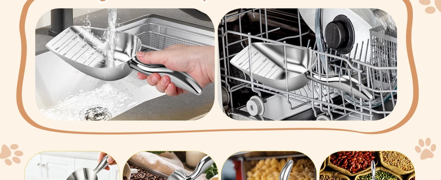 Stainless Steel Dog Food Scoop 1 Cup — product details