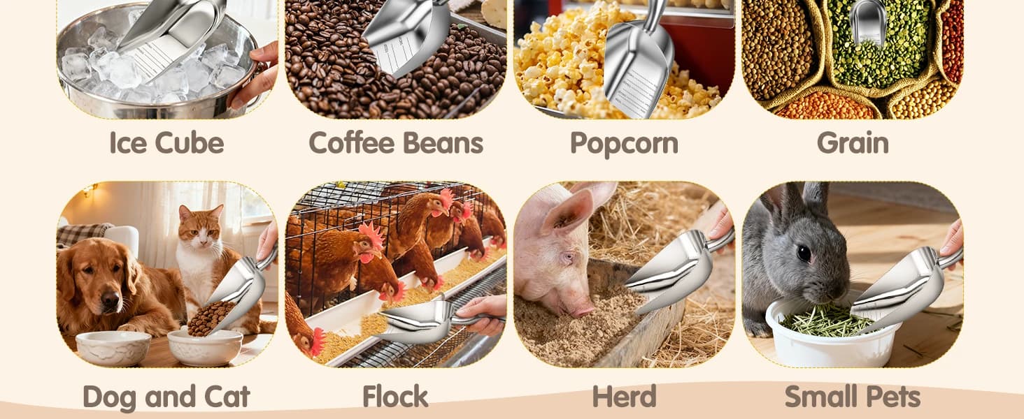 Stainless Steel Dog Food Scoop 1 Cup — product details