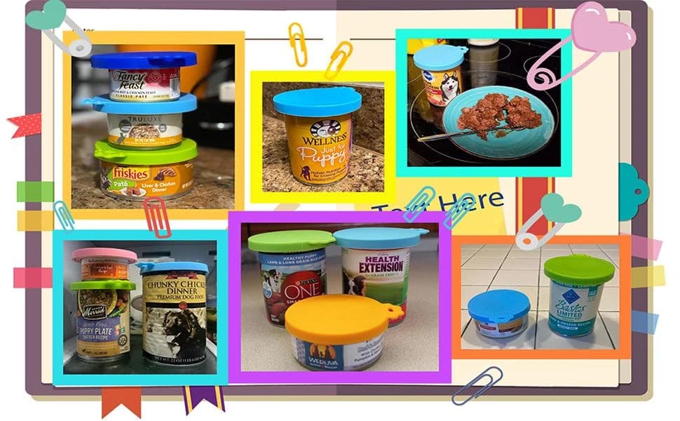 Pet Food Can Cover Silicone Can Lids for Dog and Cat Food(Universal Size — Some Photos From Our Customers