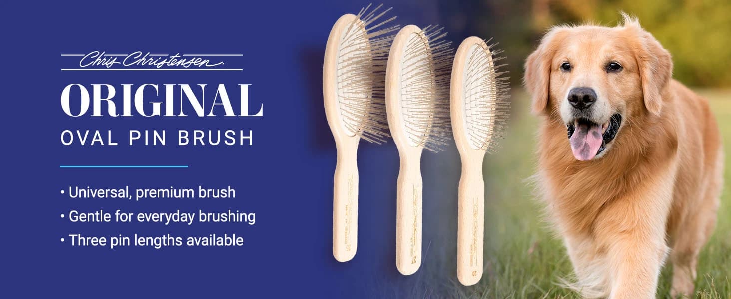 Dog Brush — 27 mm Oval Pin Brush — product details