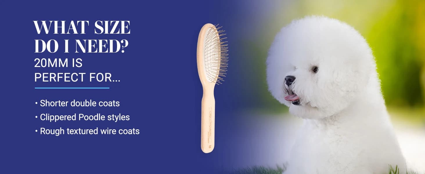 Dog Brush — 27 mm Oval Pin Brush — product details